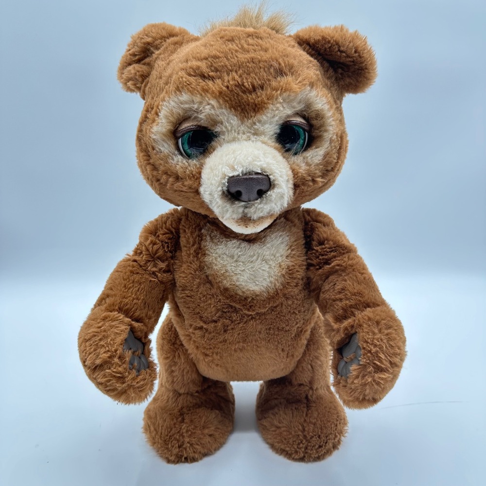 FurReal Friends Cubby the Curious Bear Interactive Plush Teddy Bear Brown Works